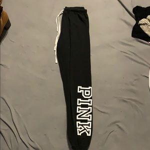 Pink Victoria’s Secret black sweatpants